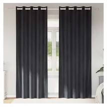 vidaXL Verdunkelungsvorhänge 2 pcs Dunkelgrau 140 x 225 cm Samt
