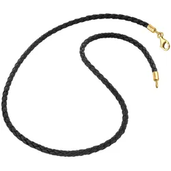 Nenalina Lederhalsband Basic Kette Kombinierbar 925 Silber Ketten   Damen 