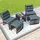 Okwish Gartenmöbel Set 5-tlg. Schwarz/Grau