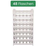 ARTECSIS Weinregal stapelbar Kunststoff für 48 Flaschen, stabiles Flaschenregal in Gastronomie-Qualität, modular erweiterbar, Granitgrau