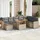 vidaXL Garten-Lounge-Set 9-tlg. beige