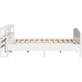vidaXL Massivholzbett 180 x 200 cm Weiß