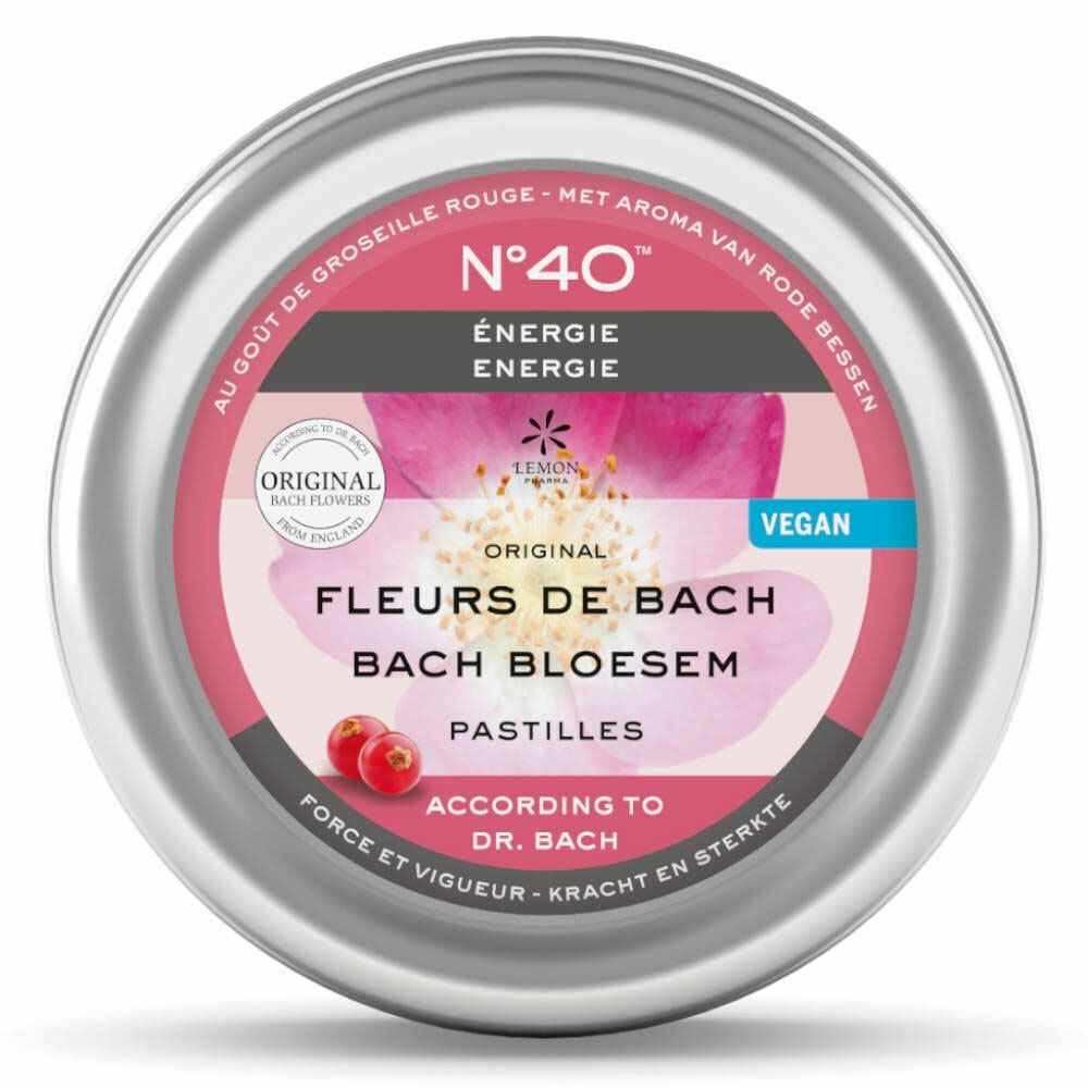 Fleurs de Bach N°40 Pastilles Énergie Goût Groseille Rouge 50 g pastille(s)