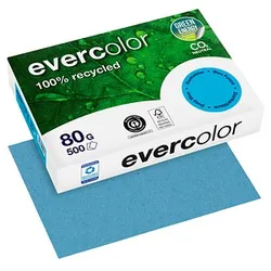 Clairefontaine Recyclingpapier Evercolor dunkelblau DIN A4 80 g/qm 500 Blatt