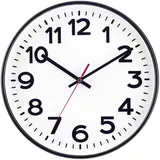 EUROTIME Funk Wanduhr 30 cm 53820-05 schwarz