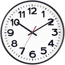 EUROTIME Funk Wanduhr 30 cm 53820-05 schwarz