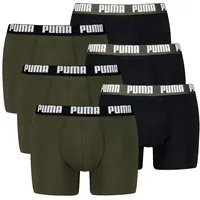 Puma Boxershort 6er Pack in Schwarz/Grün | Gr.: XXL