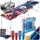 Tectake Bierpongtisch 61 cm x 234 cm x 71 cm Bunt