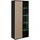 furn.design Vitrine Morgan 80 x 40 x 192 cm Schwarz