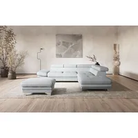 Cotta Ecksofa Kunstleder L-Form 3-Sitzer Grau