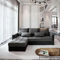 masseno Ecksofa KOS PIK mit Schlaffunktion L-Form, Sofa mit Bettkasten, Wohnzimmersofa, Couch, Soffa, Bettsofa, Couchgarnitur- Hellgrau, SAWANA 21 ... - Hellgrau
