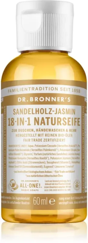 Dr. Bronner’s Sandalwood & Jasmine Universelle Flüssigseife 60 ml