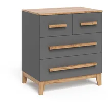 VitaliSpa Kommode Malia 80 x 88 x 53,4 cm Grau/Artisan