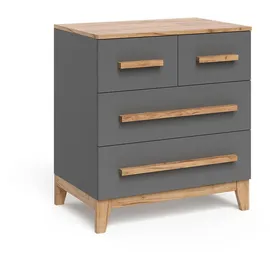 VitaliSpa Kommode Malia 80 x 88 x 53,4 cm Grau/Artisan