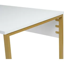Dmora Eckschreibtisch Caprioli Weiß / Gold