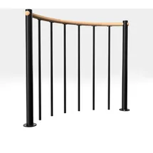Minka Rundes Brüstungsgeländer 120 cm Holz/Stahl