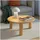 Tectake tectake® Couchtisch, rund, furnierte MDF-Tischplatte, bodenschonende Filzgleiter