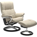 Stressless Relaxsessel STRESSLESS Mayfair Sessel Gr. Leder BATICK, Signature Base Schwarz, Relaxfunktion-Drehfunktion-PlusTMSystem-Gleitsystem-BalanceAdaptTM, B/H/T: 83 cm x 102 cm x 74 cm, beige (cream batick) Lesesessel und Relaxsessel