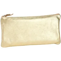 Clairefontaine 4x Schlampermäppchen Leder Cuirisé TM flach 22x11cm Golden