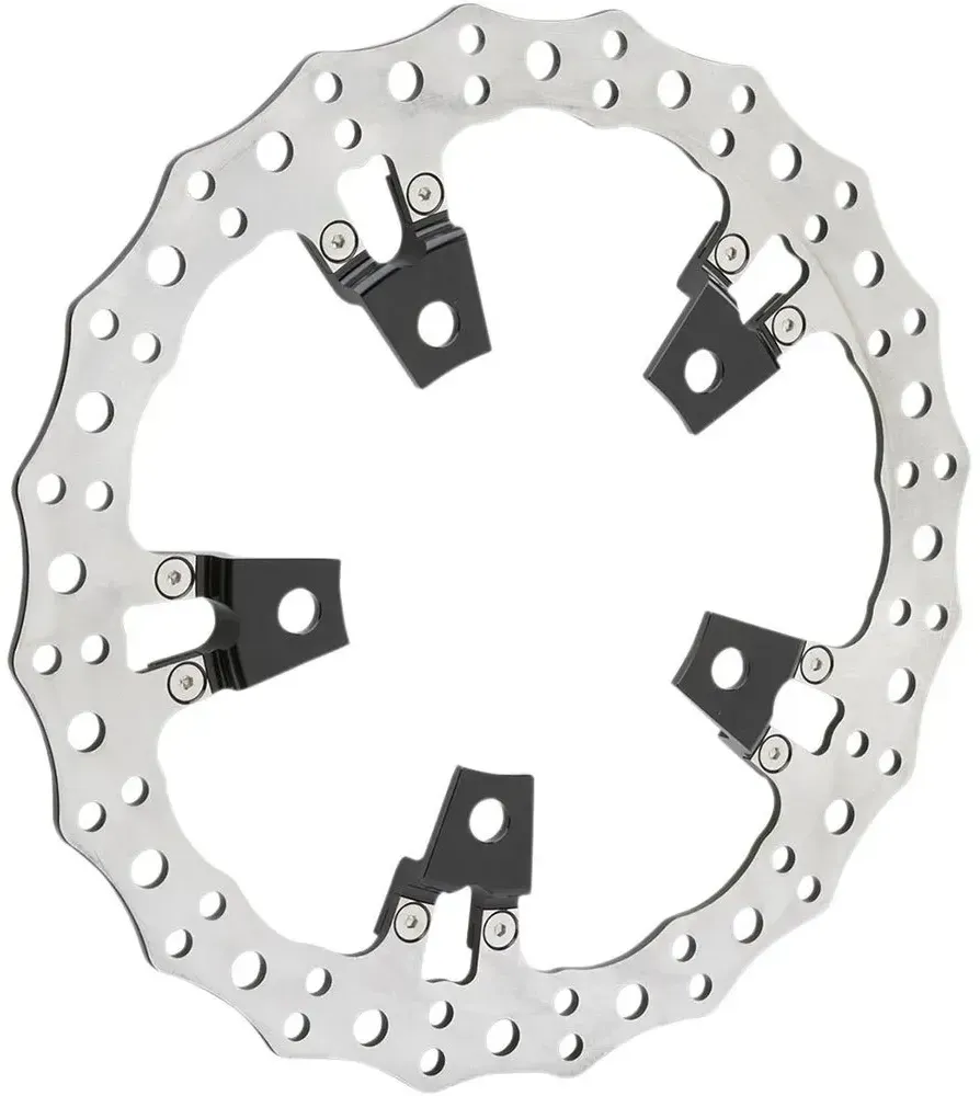 Arlen Ness Jagged Harley Davidson Fltrk 1868 Abs Road Glide Limited 114 22 Bremsscheibe - Silver / Black - One Size
