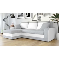 MIRJAN24 Ecksofa Kris Lux, mit Schlaffunktion und zwei Bettkasten, L-Form mit Kissen-Set, L: 238 cm weiß