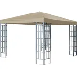 QUICK STAR Rank Pavillon 3x3m Beige Metall