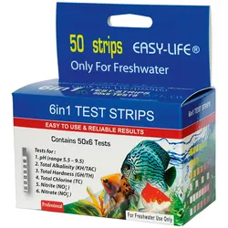 Easy-Life Test Strips 6 in1 50 Stück Aquarienpflege