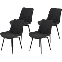 Hela Drehstuhl HELA "Vierfußstuhl BERGEN", grau (anthrazit, schwarz), B:54cm