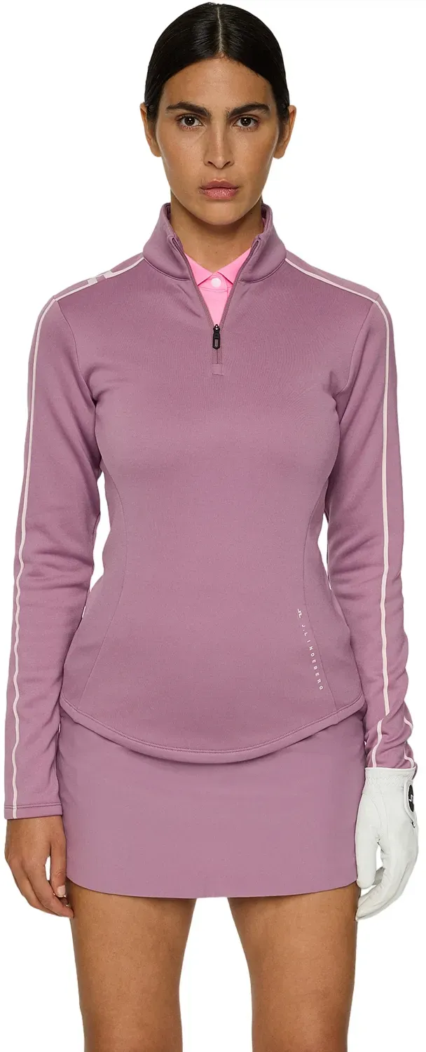 J. LINDEBERG Layer Nefe 1/4 Zip, lila