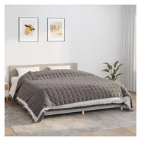 vidaXL Gewichtsdecke Grau 220x260 cm 15 kg Stoff