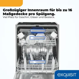 Exquisit EGSP9616-E-450B Geschirrspüler (vollintegrierbar, 598 mm)