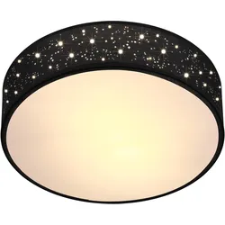 Deckenlampe Schwarz Stoff Ø38cm Sternenhimmel