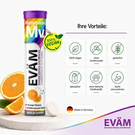 eväm Multivitamin Brausetabletten Orange 20 Stück