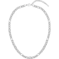 Edelstahlkette BOSS "DOUBLE B INFINITE, 1580631, 1580632", silber (edelstahlfarben), Halsketten, Damen, Edelstahl, L: 41cm B: 6mm, B:6mm