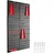 Tectake Werkzeuglochwand Metall 160 cm x 60 cm rot/schwarz