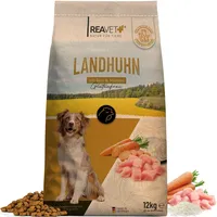 REAVET Natur Hundefutter Trocken Huhn 12kg – 100% Natürlich Trockenfutter Hund, Getreidefrei für Allergiker, Hunde Trockenfutter, Natur ohne Ch...