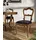 Casa Padrino Luxus Biedermeier Esszimmerstuhl Set Lila / Braun - Handgefertigtes Küchen Stühle 6er Set - Biedermeier Esszimmer Möbel - Luxus Qualität - Made in Italy