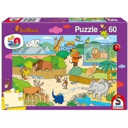 Schmidt Spiele Puzzle Schmidt Spiele Die Maus: im Zoo, Puzzle, (60, Puzzleteile