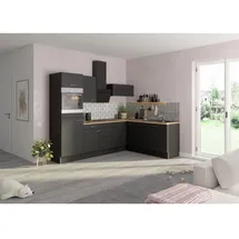 OPTIFIT Winkelküche L-Form 270 cm anthrazit matt