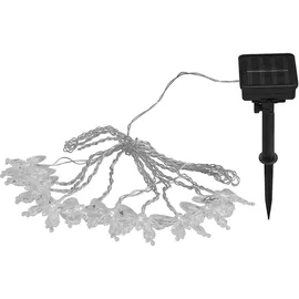 GLOBO Außenleuchte Solar Lichterkette Schmetterlinge Gartendeko Außenlampe, RGB LED Farbwechsel, 10x Led, L 470 cm