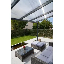 Gutta Terrassendach Premium 309 x 306 cm anthrazit / Polycarbonat klar