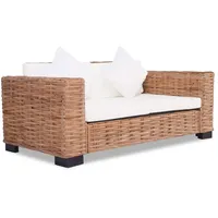 vidaXL 2-Sitzer-Sofa Natürliches Rattan