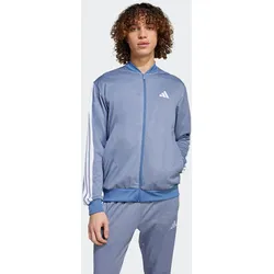 Outdoorjacke ADIDAS SPORTSWEAR "M TR MEL TT", Herren, Gr. M, blau (dunkelblau melange), Obermaterial: 100% Polyester, sportlich, Jacken