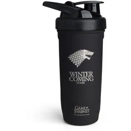 SmartShake Reforce Edelstahl, Game of Thrones Winter Is Coming, 900 ml, leichte Sport-Shaker-Flasche mit weichem Deckel, auslaufsicher, BPA-frei und DEHP-frei
