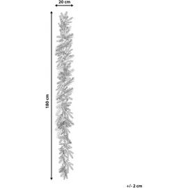 Beliani Weihnachtsgirlande 180 cm Weiß