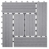 Mendler WPC Bodenfliese Rhone grau 30 x 30 cm 11 St.