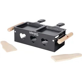 ideoon Raclette-Teelicht für 2 Personen schwarz