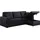 Habitat et Jardin Ecksofa reversibel mit Schlaffunktion 'alain' - 221 x 145 x 85 cm - Schwarz
