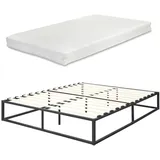 [en.casa] Kreta mit Kaltschaummatratze Schwarz