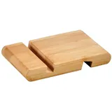 KESPER Handy-Ständer aus Bambus, FSC-zertifiziert, 13x8x1,8 cm, rutschfester Tablet-Halter für Schreibtisch, Küche und Büro